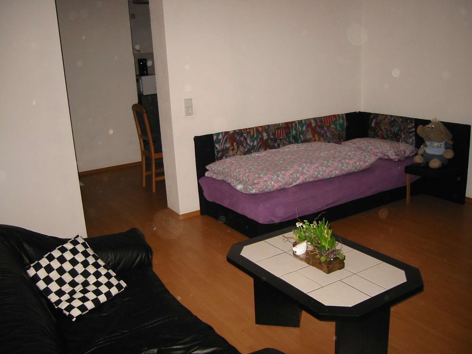 Bett im Wohn/Schlafzimmer