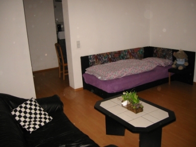 Bett im Wohn/Schlafzimmer